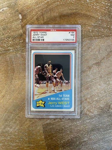 1972 Topps Jerry West 1st Team All-Star PSA 7. NM. The Logo. Lakers MVP. HOF
