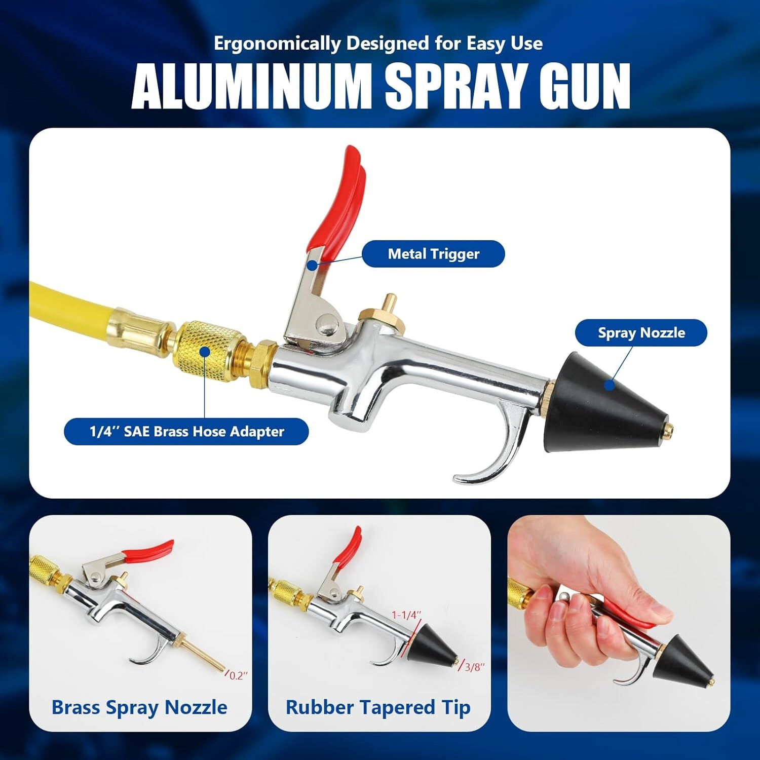 AC Flush Kit Car Air Conditioner System Lines Flush Gun Kit AC Flushing Canister