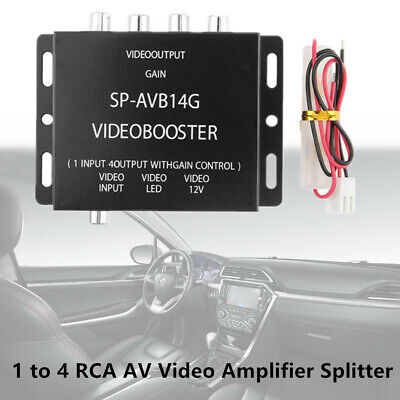 REARMASTER 4 Channel Car Video Splitter Amplifier for Car Overhead video 1 RCA in 4 RCA out Linghui Industrial Co Ltd RMSP4 
