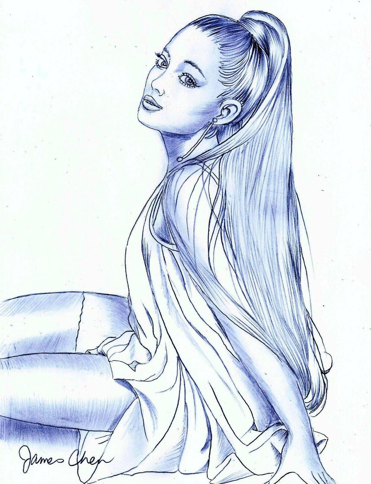 Ariana Grande Sketch Drawing Print Poster Hand Drawn Pencil Singer  #ARIANA_SKETCH7 : Amazon.it: Prodotti Handmade