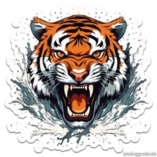 Tiger Splash Vinyl Decal Sticker Indoor Outdoor 3 Sizes 9498 Tiger Splash Vinyl Decal Sticker Indoor Outdoor 3 Sizes 9498