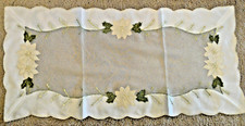 NEW "WHITE POINSETTIA" Holiday tablerunner