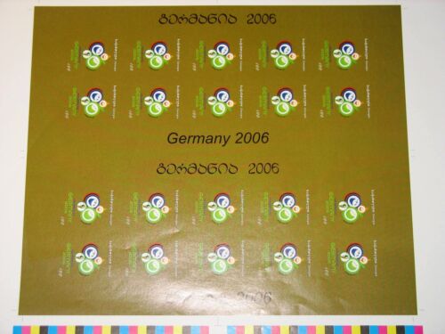 GEORGIA GRUZJA 2005 ZD 486 B MS 369 imperf Soccer CS Piłka nożna Mistrzostwa Świata 2006 MNH RZADKOŚĆ - Zdjęcie 1 z 1