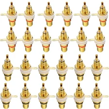 Sopepoyie Gold Plated Female RCA Phono Panel Mount Chassis Socket Plug Jack C...