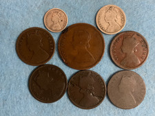 India Victoria; Quarter Rupee 1876 2 Anna 1874B 1/2A 1877 1/4A 1874 76 77 78 79