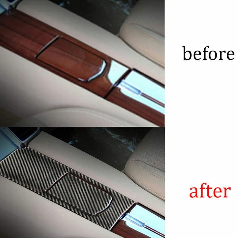 Marco de caja de almacenamiento de control central de fibra de carbono real para Porsche Panamera 2010-16 Foto 3 de 4