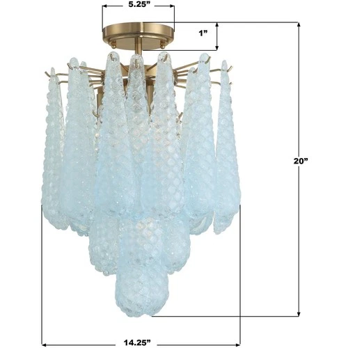 Crystorama OLL-6004-AG-BL_CEILING Ollie Semi-Flush Mount Aged Brass - Picture 8 of 8