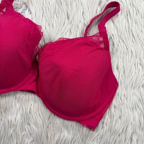 Natori Women's 38G Pink Refined Contour Underwire Bra Lace Trim - Picture 2 of 5
