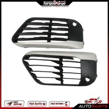 For 16-19 BMW X1 Pair Front Bumper Face Bar Grilles Chrome Trim Left Right Side