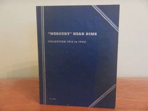 Mercury Head Dime 1916–1945 Coin Book/Album w/ 33 coins List in Desc.