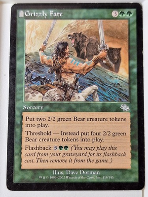 #ad Grizzly Fate Judgment Magic the Gathering MTG Nice $1.39