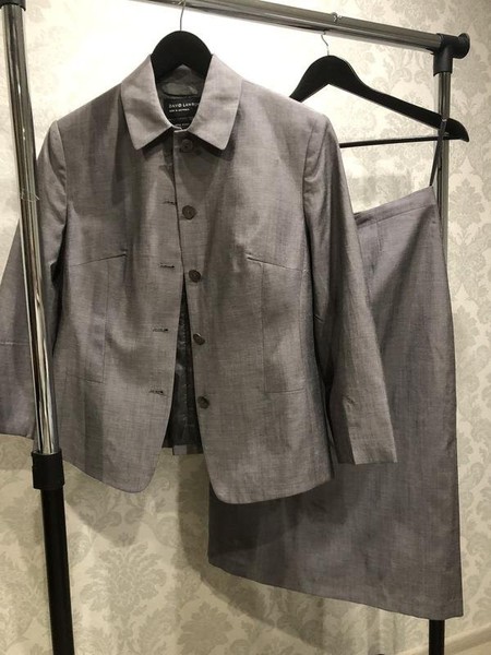Women David Lawrence Suit Grey 36 / S / 44