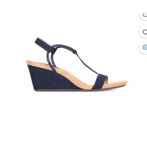 Style & Co Mulan Open Toe Sandals Wedge Navy Women’s 6 - Picture 2 of 6