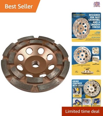 4.5in Diamond Grinding Wheel 16 Double Row Segments 30/40 Grit for Concrete