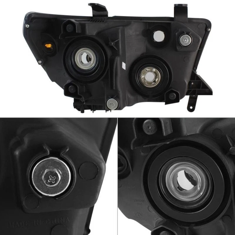 For Toyota Tundra 2008-2009 Spyder Driver & Passenger Side Black Euro Headlights Foto 2 de 4