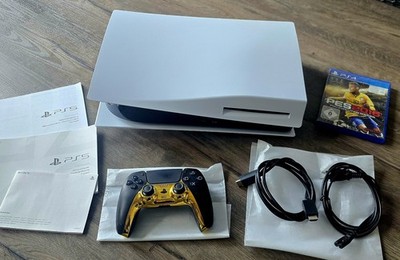 Sony PlayStation 5 PS5 Disc Edition CFI-1216A mit Controller, Kabel und Spiel