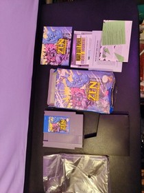 Zen Intergalactic Ninja Nintendo NES Complete in Box CIB Box Damage See Details