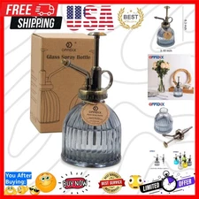 Plant Mister plant water Spray Bottle, 6.3" Tall Vintage Style with Bronze Pl...