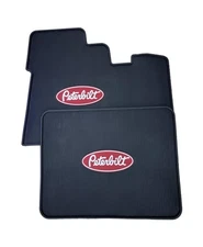 Peterbilt Logo Rubber Semi Truck Front Floor Mat Set | 2004 & Older - Part # ...