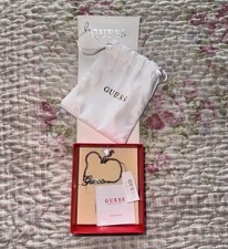 Image of GUESS Silver Tone Embellished Bracelet with Logo