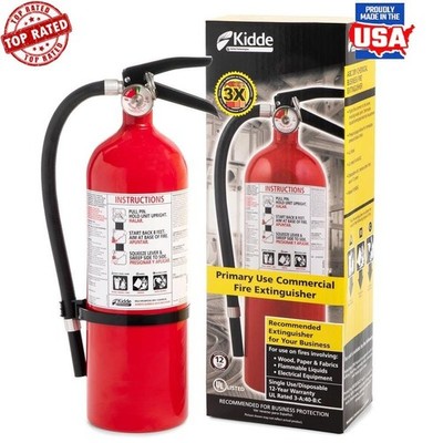 Dry Chemical Fire Extinguisher UL Rated 3-A:40-BC Garage Workshop Safety Device