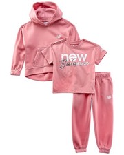 New Balance 3Pc Hoodie, T-Shirt Jogger Pant Set