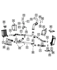 Genuine Mopar Charge Air Cooler Hose Right 68073786AB