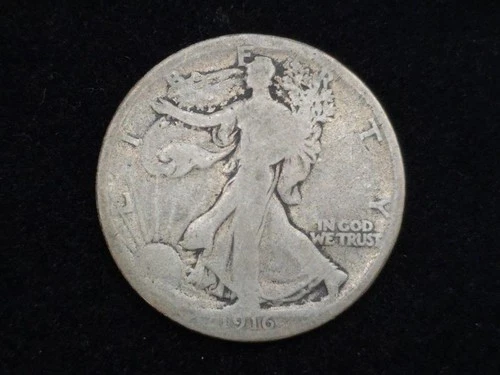 1916 Walking Liberty Silver Half Dollar Good 10325