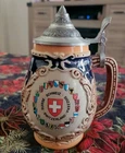 Vintage Swiss Beer Stein Signed By Murren W/Lid In Perfect Condition-Fathers Day