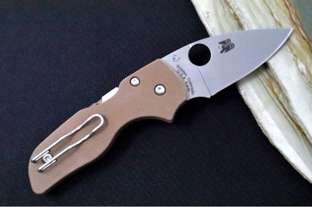 Spyderco Lil Native Compression Lock - Brown G-10 / Satin CPM-15V