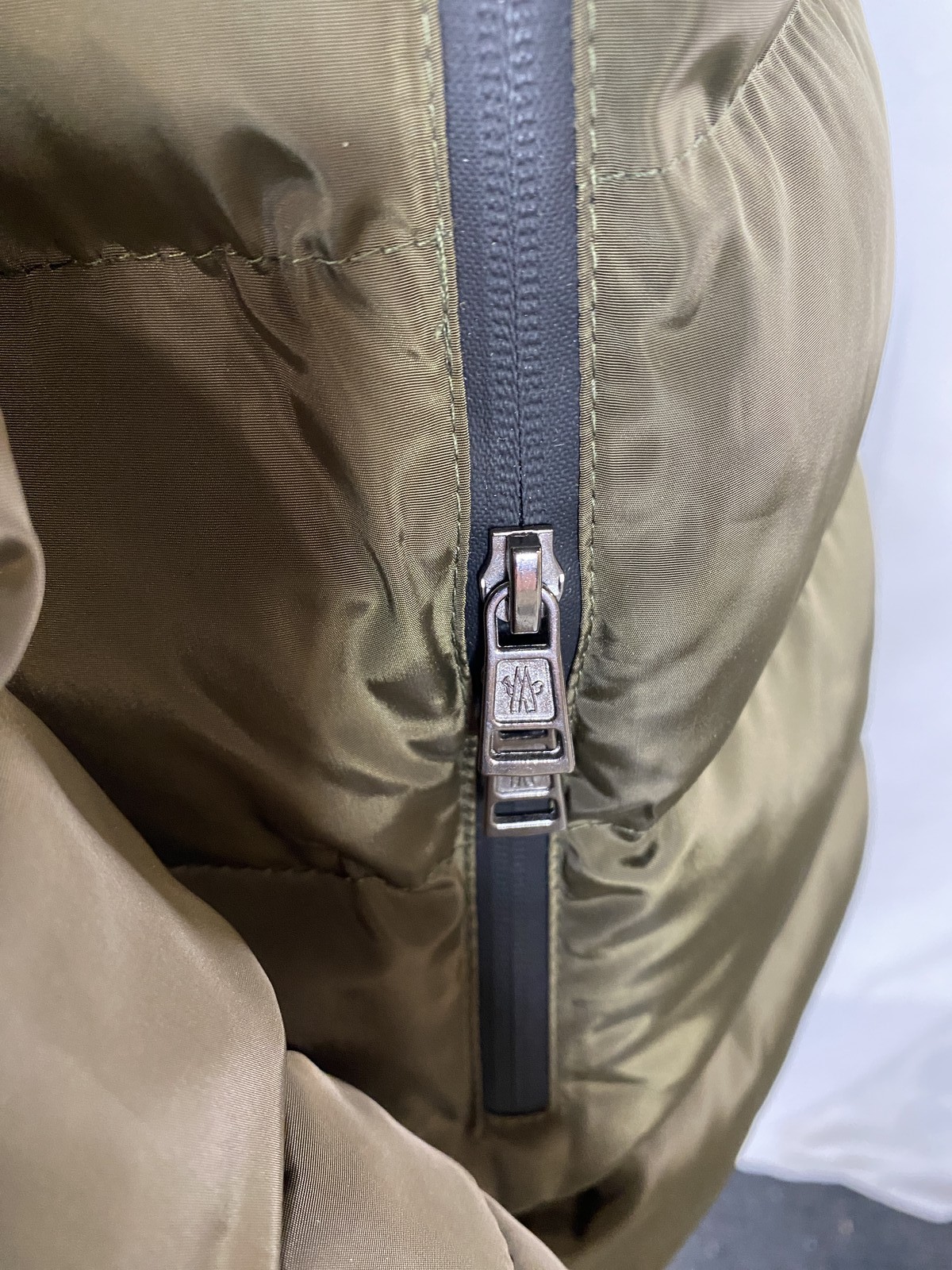 Moncler Womens Mr. Moncler Puffy Hooded Down Coat Size XL Olive Green thumbnail 13