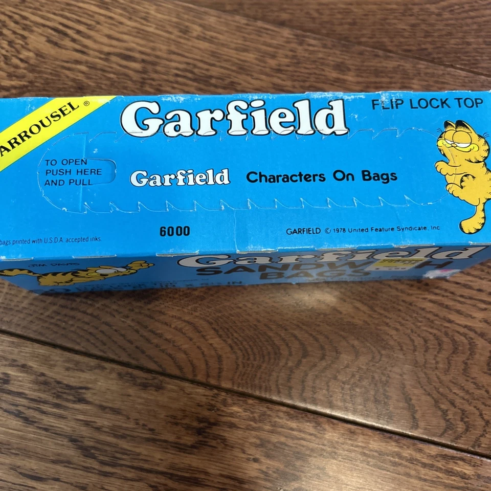 复古 20 世纪 70 年代加菲尔德三明治袋 50 个 Jim Davis Carrousel 产品 — 第 3/4 张图片