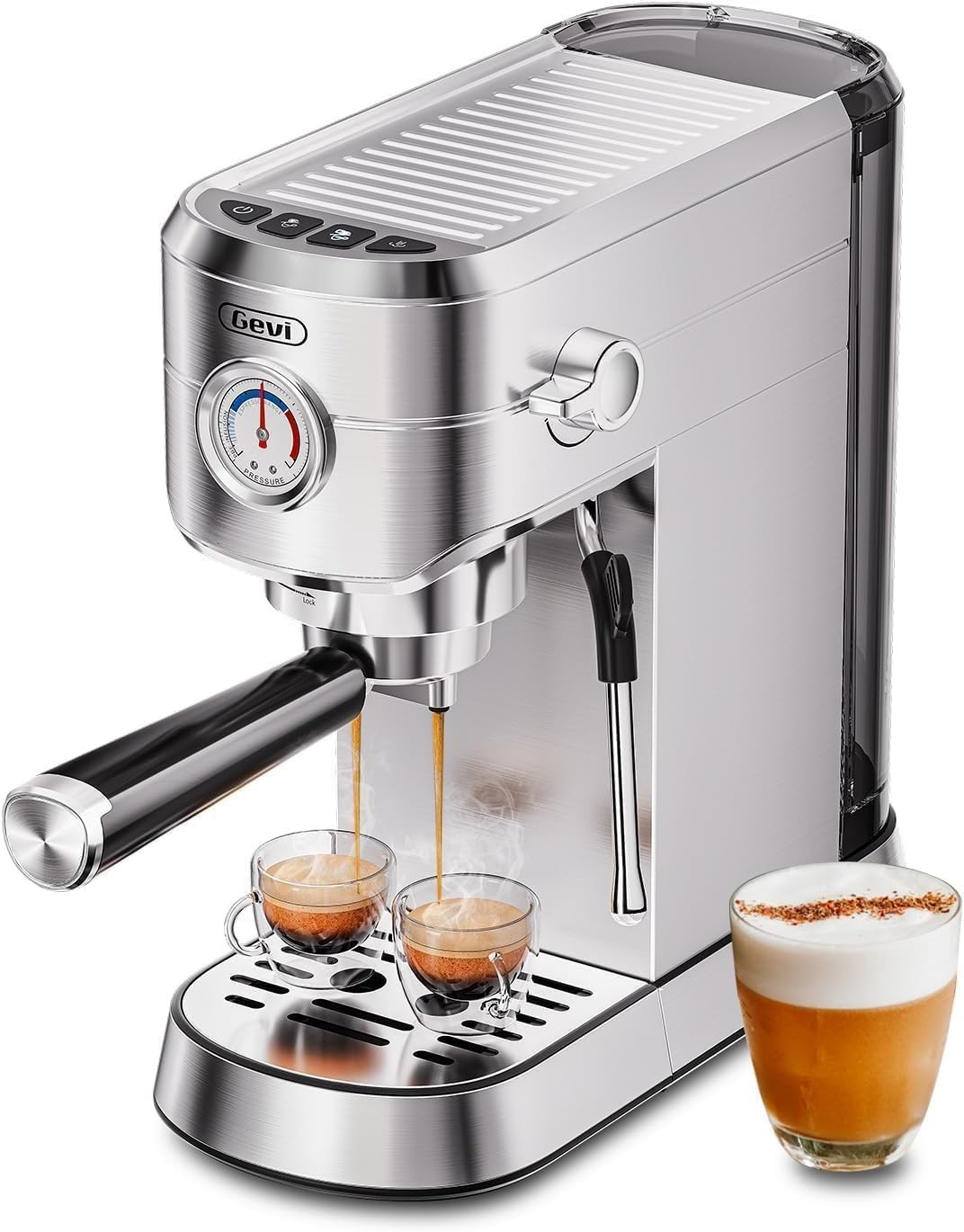 Gevi 20 Bar Commercial Espresso Machine, Coffee Maker, Cappuccino, Latte