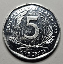 2004 East Caribbean States 5 Cents - Aluminum - World Coin - Queen Elizabeth II