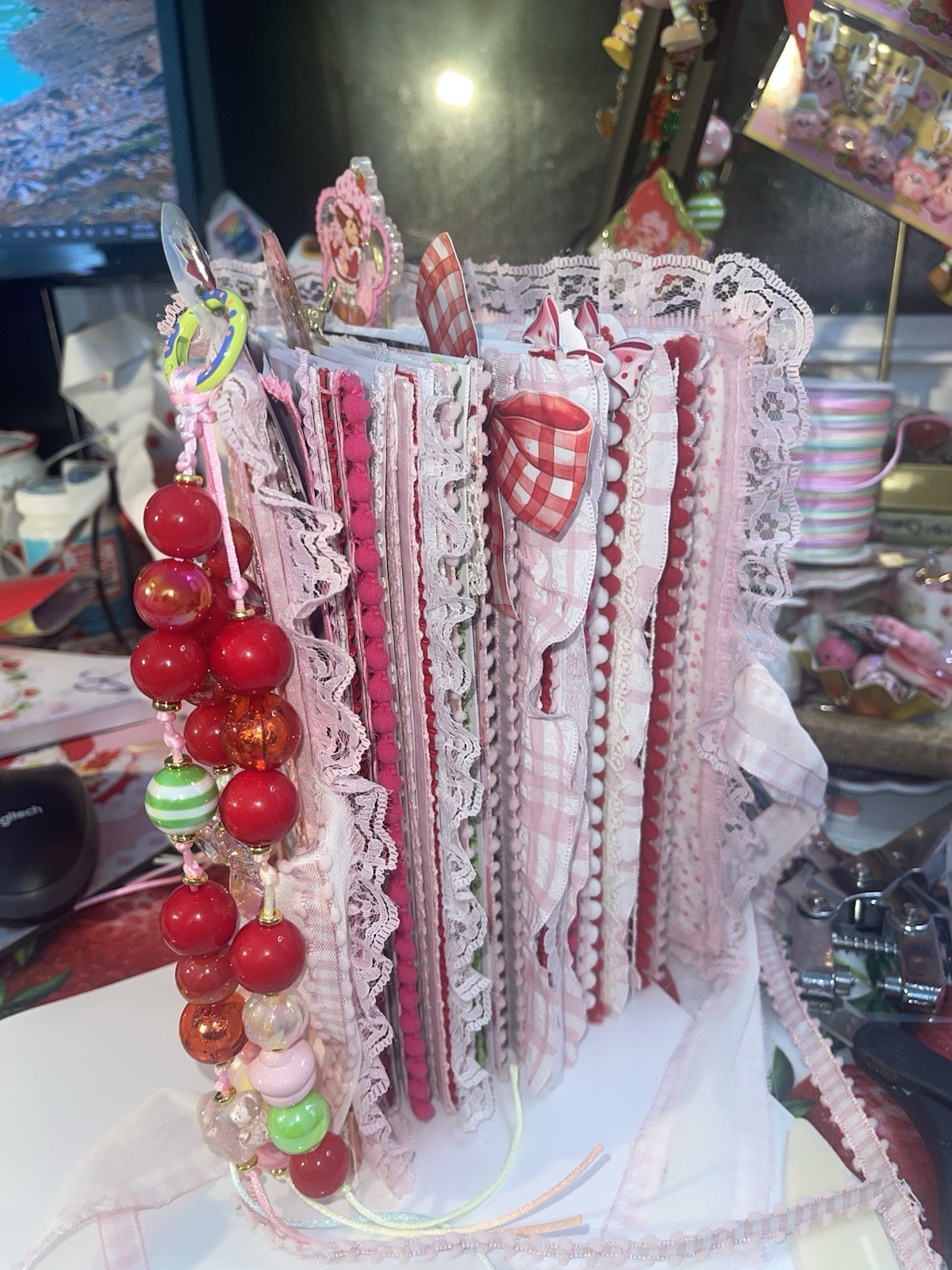 Luxury Handmade Junk Journal –Custom Strawberry Shortcake Inspired | Art Journal
