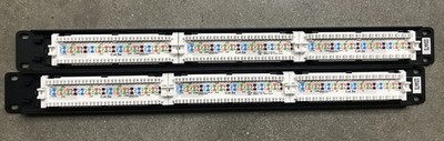 Bundle Of 2 Tripp Lite 1U 19'' Rack 24-Port Cat5e Ethernet Patch Panel N052024