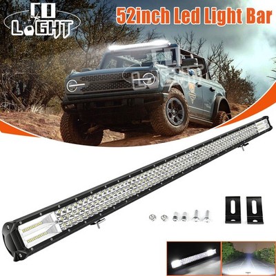Tri Row 52inch LED Work Light Bar Off Road Spot Flood Combo Driving UTV SUV 50