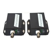 2PCS Black Network Rj45 BNC IP Over Coaxial Extender Adapter Accessories