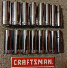 Craftsman 16 PC Deep 3/8" Drive SAE and Metric 6 PT Sockets