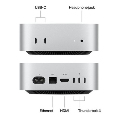 Apple Mac Mini Desktop M4 Pro Chip 24GB Memory 512GB SSD Silver