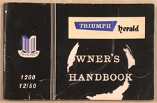 TRIUMPH HERALD 1200  12/50 Car Owners Handbook MAR 1965 #512893 2nd Edition