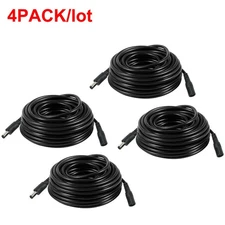 16ft DC Power Extension Cable 5.5mm x 2.1mm Male Female Cord 20AWG 12V 24V 10A