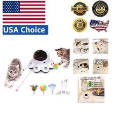 Interactive 2-in-1 Cat Laser Toy - Motion Activated USB Rechargeable Fun