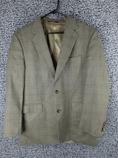 Jos. A. Bank Gordon Sport Coat 42R Men s Blazer Silk Wool Gray Plaid Two Button