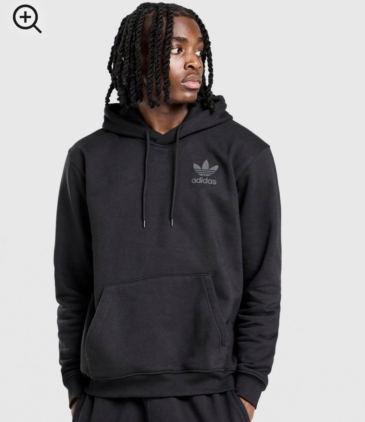 Adidas Originals Men’s trefoil Hoodie Black Size Small  RRP £60 image 3