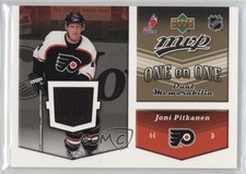 2006 Upper Deck MVP One on Dual Jerseys Sandis Ozolinsh Joni Pitkanen #OJ-PO 1o3