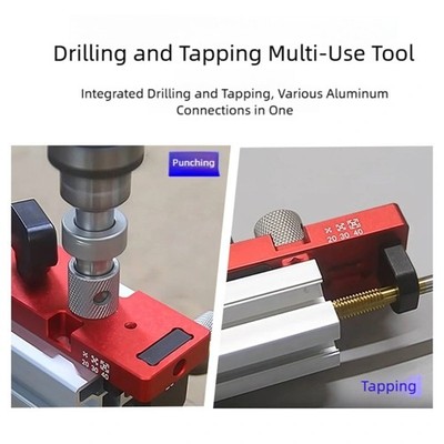 Aluminum Profile Drill Guide Punch Locator Single Hole Profile Drill for 2020