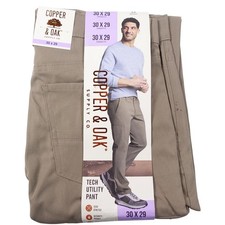 Copper and Oak Supply Co Utility Pants Men 30x29 Tan Straight Fit Tech