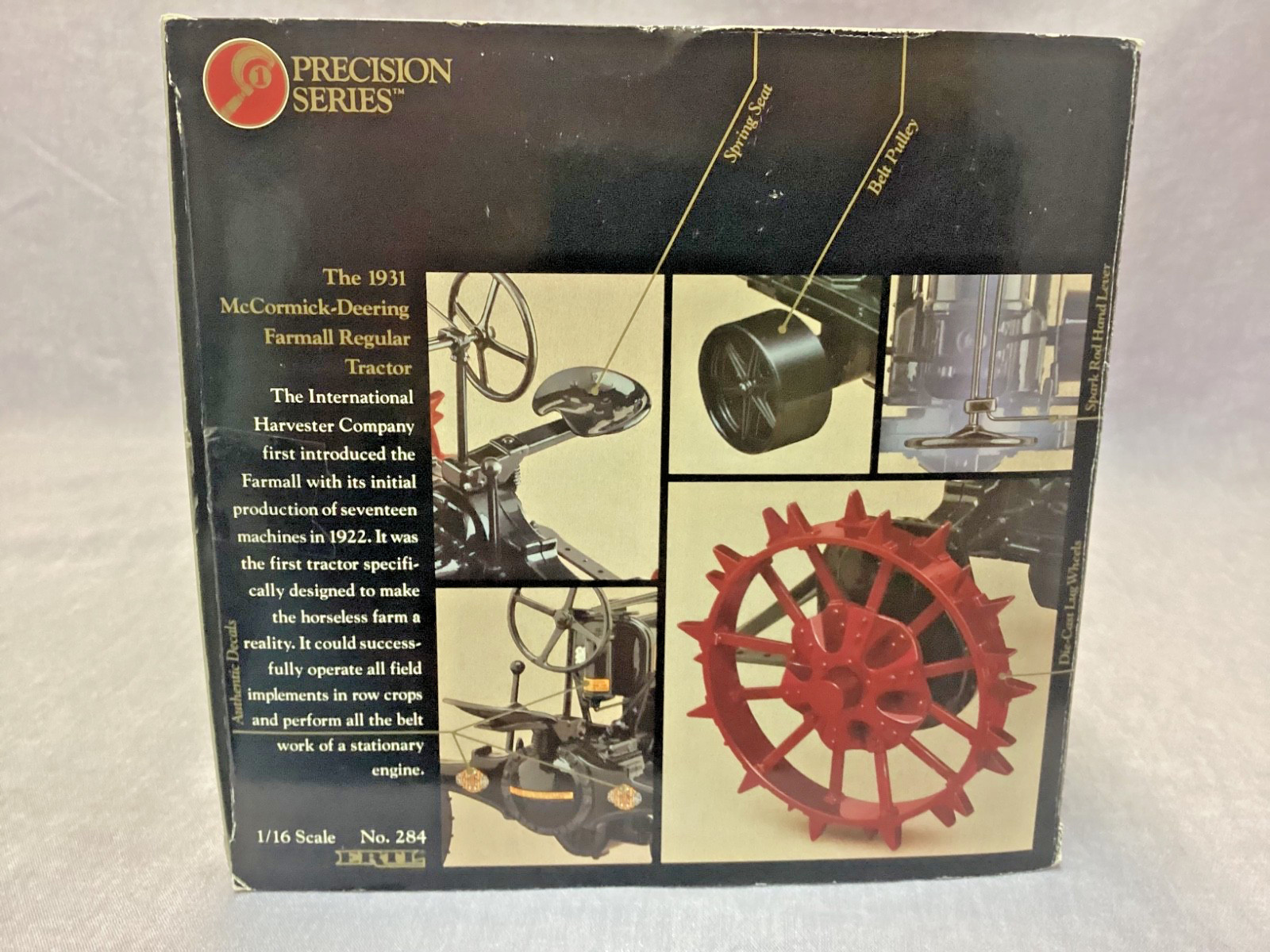 ERTL #284 McCORMICK-DEERING PRECISION CLASSICS #1 - THE FARMALL REGULAR TRACTOR