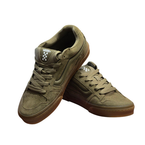 SIZE 8.5 VANS Caldrone Traslucent Gum Gothic Olive Women's Low Top Sneakers - Picture 1 of 6